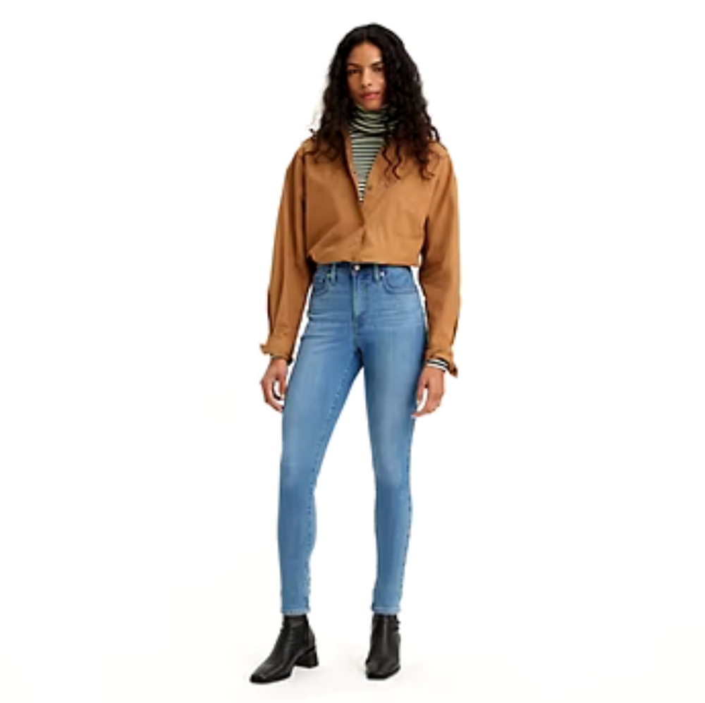 HP🎉 Levi's 721 High Rise Blue Skinny Straight Jeans 24